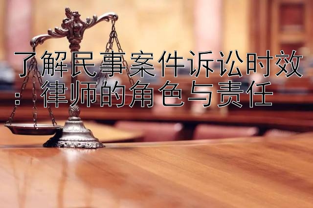 了解民事案件诉讼时效：律师的角色与责任